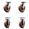 Service Caster 8 Inch High Temp Phenolic Caster Set with Roller Bearings 2 Swivel 2 Rigid SCC SCC-35S820-PHRHT-2-R-2 - alternate 1